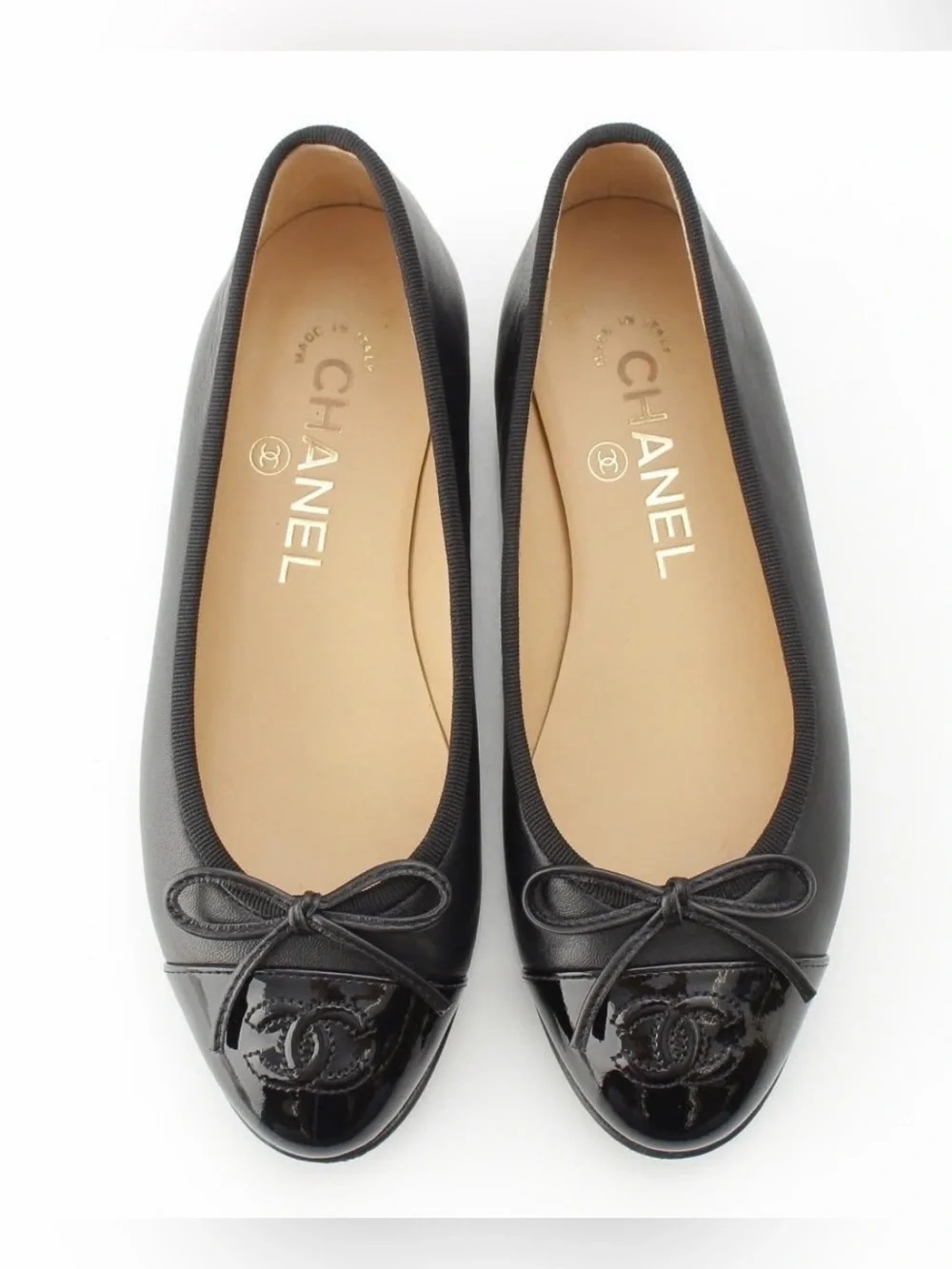CHANEL lambskin patent